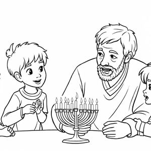 דף צביעה: סבא מספר את סיפור הנס